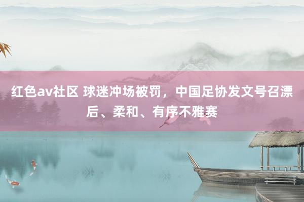 红色av社区 球迷冲场被罚，中国足协发文号召漂后、柔和、有序不雅赛