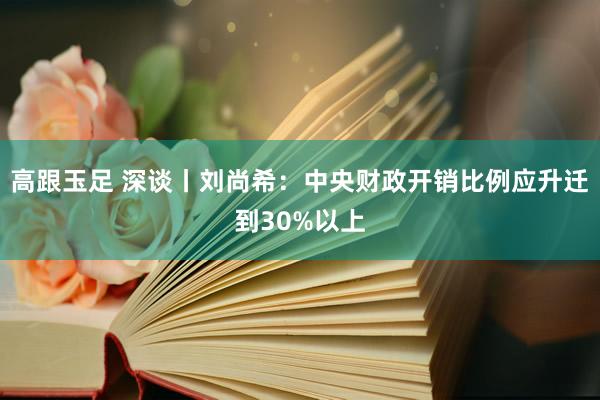 高跟玉足 深谈丨刘尚希：中央财政开销比例应升迁到30%以上